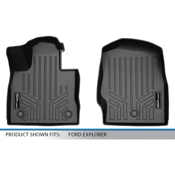SMARTLINER Custom Fit Floor Mats 1st Row Liner Set Compatible with 2017-2019 For - Picture 4 of 8